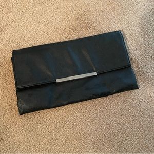 Black Vegan Leather Clutch